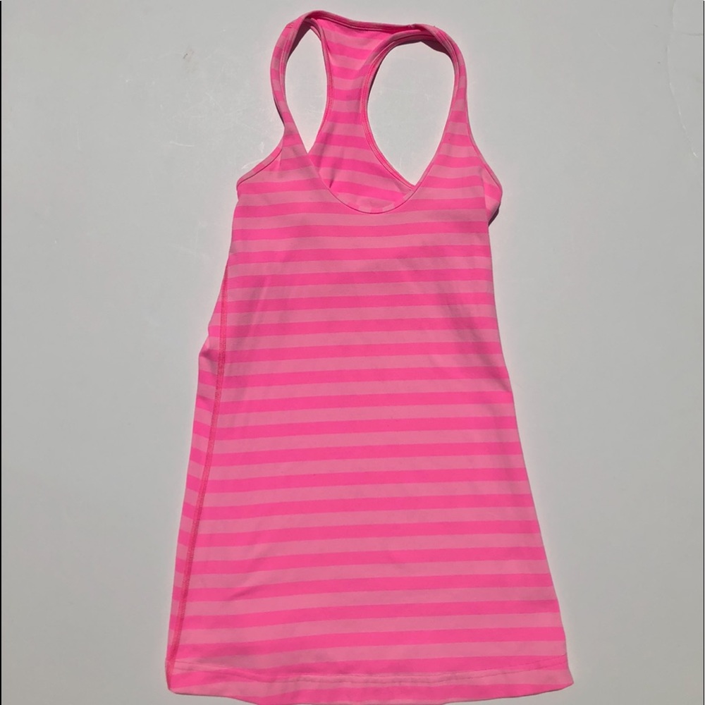 Lulu Lemon Racerback Stripped - pink size 4